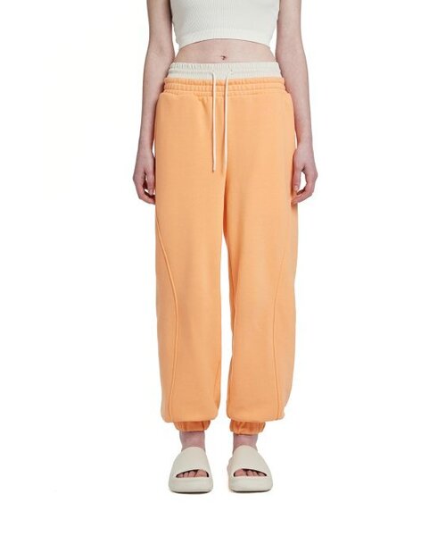 TRUNK PROJECT(トランクプロジェクト)の「Double waistband Lounge Pants_Orange(スウェットパンツ・レディース・オレンジ・MEDIUM/SMALL/X-SMALL)」の1枚目の写真