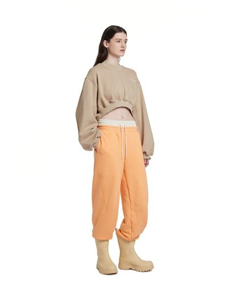 TRUNK PROJECT(トランクプロジェクト)の「Double waistband Lounge Pants_Orange(スウェットパンツ・レディース・オレンジ・MEDIUM/SMALL/X-SMALL)」の4枚目の写真