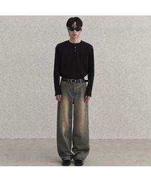 SENTAIR（センテア）の「ウォッシュドダートワイドデニムパンツ_D2（デニムパンツ）」