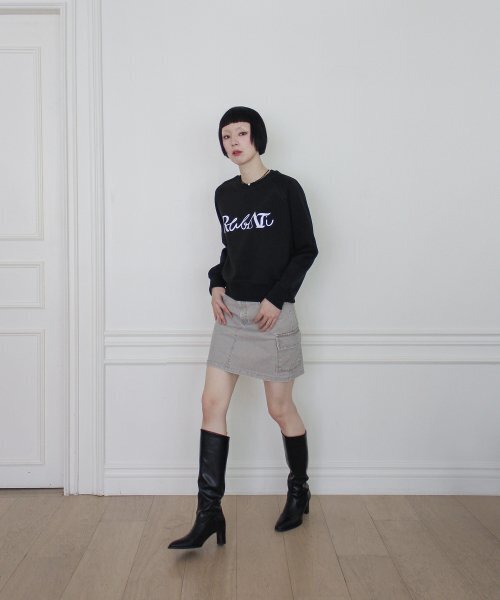 RUBATI（ルバティ）の「Lettering Logo Sweatshirt (BLACK)（スウェット・レディース・その他・size2/size1）」の4枚目の写真