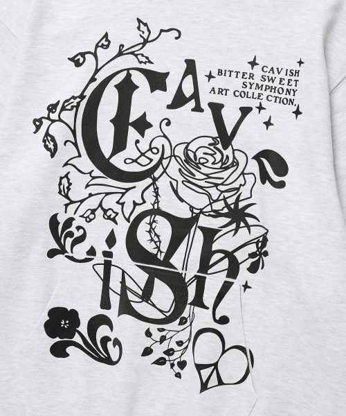 Cavish（カビシ）の「IVY HOODIE LIGHT GREY(CV2EFUM402A)（パーカー・レディース・ライトグレー・SMALL/MEDIUM/LARGE）」の4枚目の写真