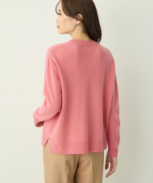 A/C DESIGN BY ALPHA CUBIC(エーシーデザインバイアルファキュービック)の「ウールカシミヤニットプルオーバー(ニット/セーター・レディース・ピンク/グリーン/オフホワイト・M/L)」の6枚目の写真