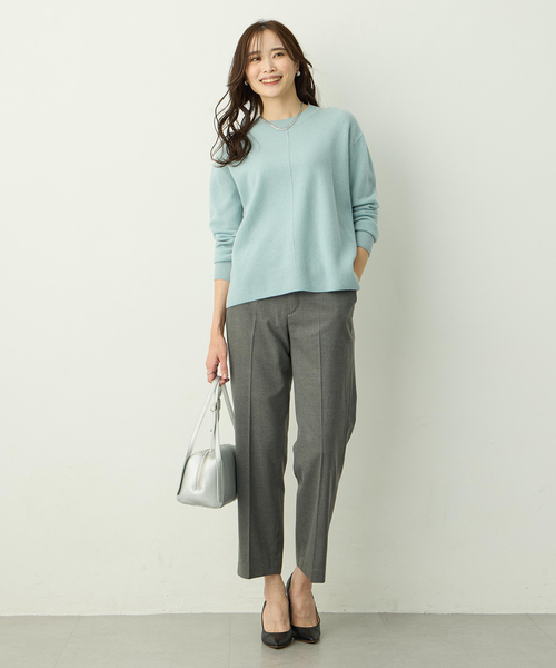 A/C DESIGN BY ALPHA CUBIC(エーシーデザインバイアルファキュービック)の「ウールカシミヤニットプルオーバー(ニット/セーター・レディース・ピンク/グリーン/オフホワイト・M/L)」の10枚目の写真