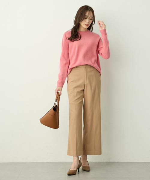 A/C DESIGN BY ALPHA CUBIC(エーシーデザインバイアルファキュービック)の「ウールカシミヤニットプルオーバー(ニット/セーター・レディース・ピンク/グリーン/オフホワイト・M/L)」の12枚目の写真