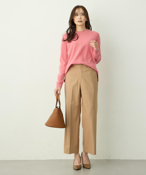 A/C DESIGN BY ALPHA CUBIC(エーシーデザインバイアルファキュービック)の「ウールカシミヤニットプルオーバー(ニット/セーター・レディース・ピンク/グリーン/オフホワイト・M/L)」の13枚目の写真