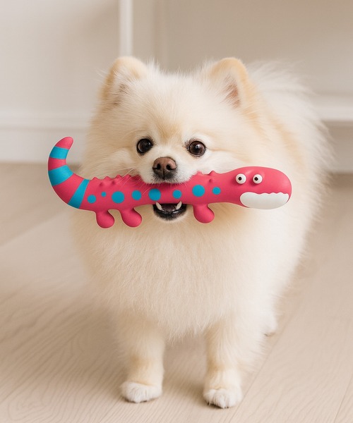 NOLITA LABORATORY（ノリータラボラトリー）の「【 NOLITA / ノリータ 】天然ゴム 犬用おもちゃ ワニ型ロングトイ 噛む 投げる 遊ぶ 犬用トイ 小型犬&中型犬向け（ペット用おもちゃ・レディース・ピンク/グリーン・FREE）」の5枚目の写真