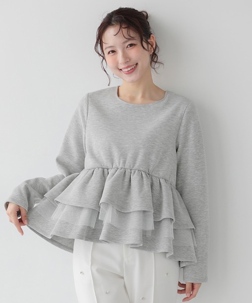 fitmore チュールサンドウィッチトップス セール】チュールサンドウィッチトップス（その他トップス）｜Fit more