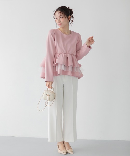 fitmore チュールサンドウィッチトップス セール】チュールサンドウィッチトップス（その他トップス）｜Fit more