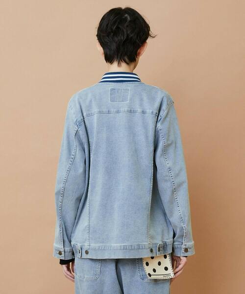 FRAPBOIS（フラボア）の「ムーブデニム ジャケット（デニムジャケット・レディース・ネイビー/サックスブルー・1/2）」の4枚目の写真