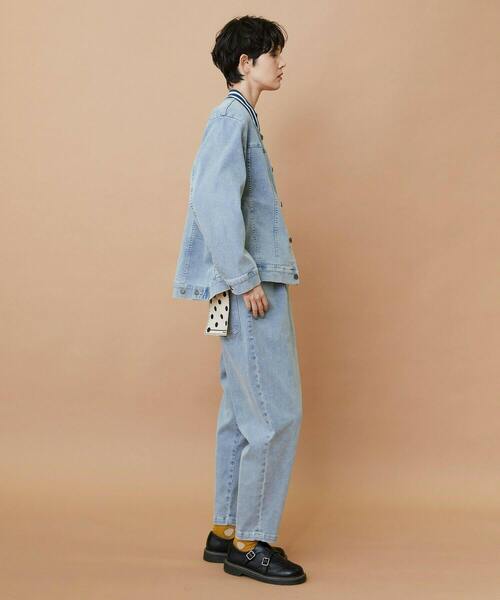 FRAPBOIS（フラボア）の「ムーブデニム ジャケット（デニムジャケット・レディース・ネイビー/サックスブルー・1/2）」の10枚目の写真