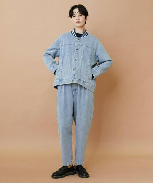 FRAPBOIS（フラボア）の「ムーブデニム ジャケット（デニムジャケット・レディース・ネイビー/サックスブルー・1/2）」の11枚目の写真