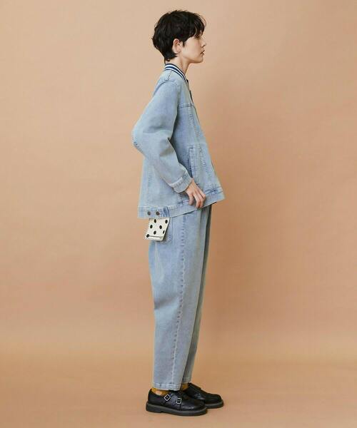 FRAPBOIS（フラボア）の「ムーブデニム ジャケット（デニムジャケット・レディース・ネイビー/サックスブルー・1/2）」の13枚目の写真