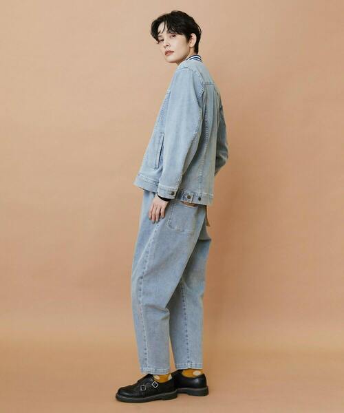 FRAPBOIS（フラボア）の「ムーブデニム ジャケット（デニムジャケット・レディース・ネイビー/サックスブルー・1/2）」の14枚目の写真