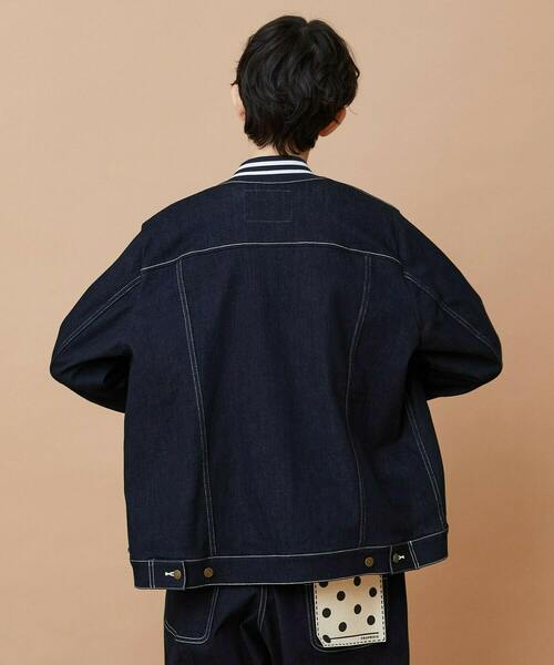 FRAPBOIS（フラボア）の「ムーブデニム ジャケット（デニムジャケット・レディース・ネイビー/サックスブルー・1/2）」の17枚目の写真