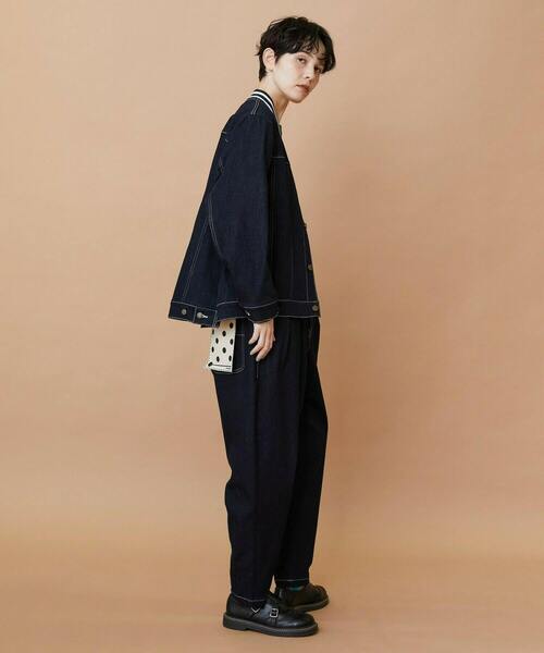 FRAPBOIS（フラボア）の「ムーブデニム ジャケット（デニムジャケット・レディース・ネイビー/サックスブルー・1/2）」の21枚目の写真