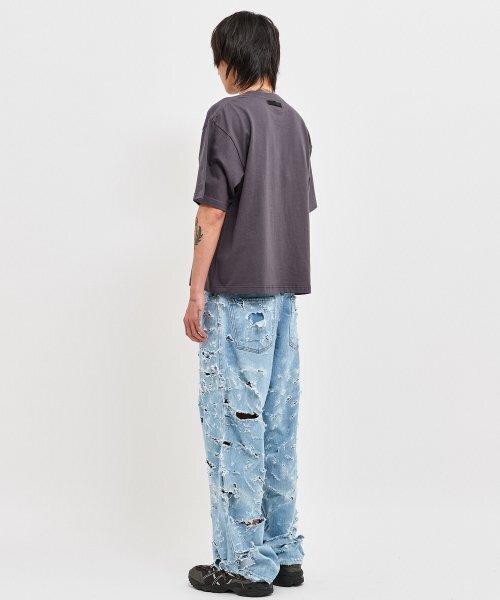 C WEAR BY THE GENIUS(シーウェアバイザジーニアス)の「メンズ クロップTシャツ チャコール(Tシャツ/カットソー・メンズ・その他・XX-LARGE/X-SMALL/SMALL/MEDIUM/LARGE/X-LARGE)」の6枚目の写真