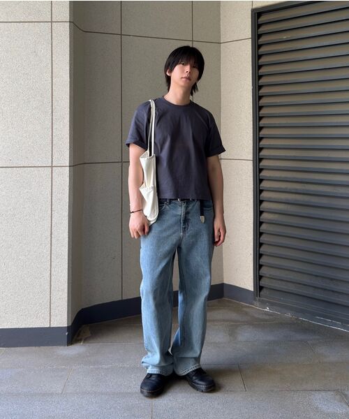 C WEAR BY THE GENIUS(シーウェアバイザジーニアス)の「メンズ クロップTシャツ チャコール(Tシャツ/カットソー・メンズ・その他・XX-LARGE/X-SMALL/SMALL/MEDIUM/LARGE/X-LARGE)」の12枚目の写真