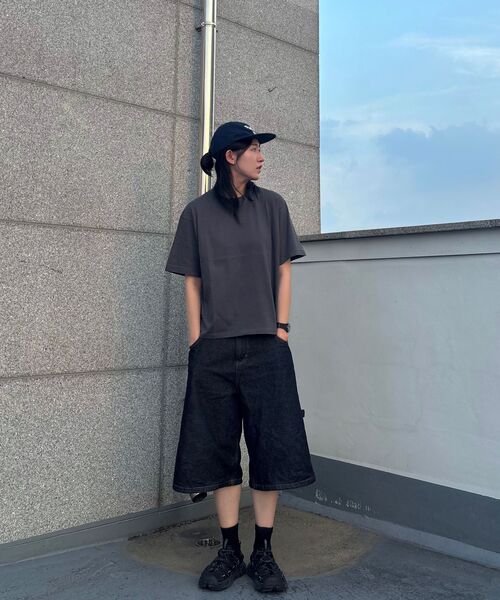 C WEAR BY THE GENIUS(シーウェアバイザジーニアス)の「メンズ クロップTシャツ チャコール(Tシャツ/カットソー・メンズ・その他・XX-LARGE/X-SMALL/SMALL/MEDIUM/LARGE/X-LARGE)」の19枚目の写真