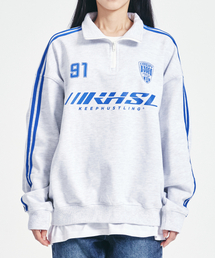 KEEPHUSTLING（キープハッスリング）の「Hustle Club Half Zip Up Man to Man Sweatshirt (Melange)（その他トップス）」