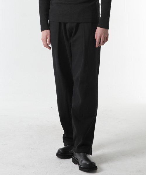 CODE I'M(�R�[�h�A�C�G��)��High waist pin tuck wide slacks black(�X���b�N�X)