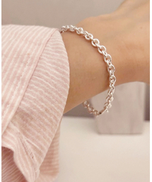 CODE.H（コード エイチ）の「(Silver 925) ラウンドゴバンチェーンブレスレット（ブレスレット）」