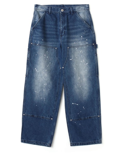 atmos(アトモス)の「atmos Double Knee Work Pants / アトモス ダブル ニー ワーク パンツ(デニムパンツ・メンズ・ブラック/ブルー・XXL/XL/L/M)」の2枚目の写真