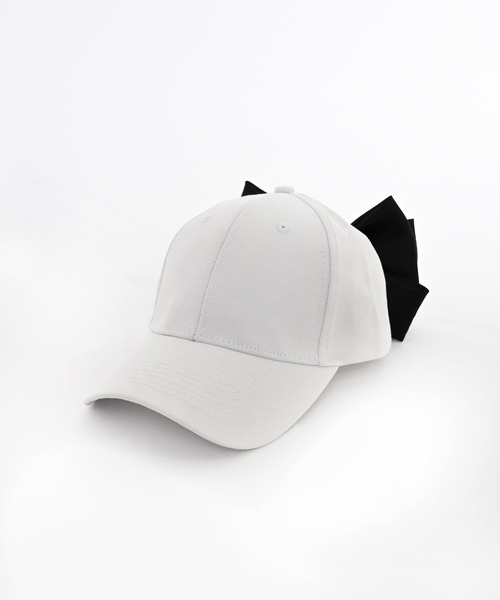 Narcissus(ナルシス)の「ビッグリボンキャップ/個性派(キャップ・レディース・ホワイト/ブラック・FREE)」の7枚目の写真