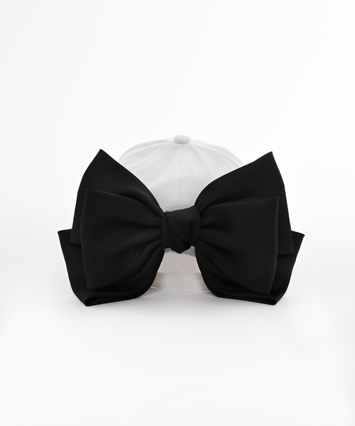 Narcissus(ナルシス)の「ビッグリボンキャップ/個性派(キャップ・レディース・ホワイト/ブラック・FREE)」の9枚目の写真