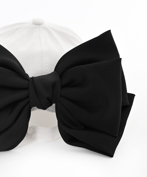 Narcissus(ナルシス)の「ビッグリボンキャップ/個性派(キャップ・レディース・ホワイト/ブラック・FREE)」の10枚目の写真