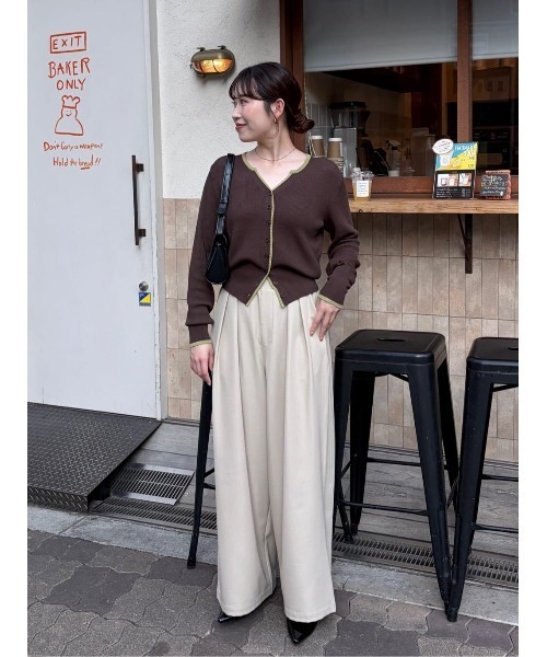 titivate(ティティベイト)の「ツータックワイドイージーパンツ(その他パンツ・レディース・ライトベージュ/ベージュ/ピンク/ライトグリーン/グレー/ブラック・M/S/L/SP)」の7枚目の写真