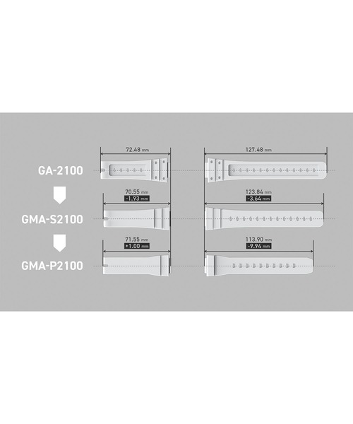 G-SHOCK（ジーショック）の「GMA-P2100シリーズ / GMA-P2100BA-2AJF / Gショック（アナログ腕時計・レディース・インディゴブルー・FREE）」の3枚目の写真