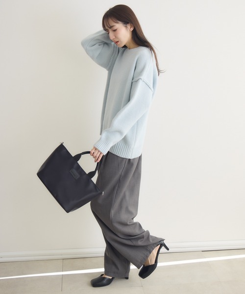 meeny miny（ミーニーマイニー）の「【meeny miny】【第3弾】整理整頓アドバイザー監修もっとちょうどいいバッグﾞ＜小サイズ＞（ハンドバッグ・レディース・ベージュ/ブラック/グレー・SMALL）」の4枚目の写真