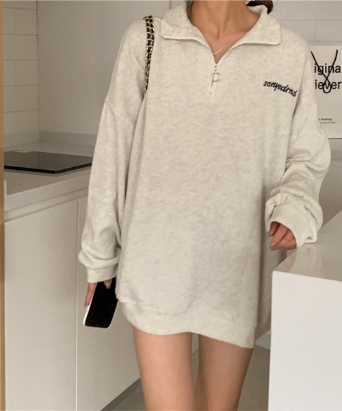 Flugge(フラッジー)の「ハーフジップスウェットミニワンピ(ワンピース・レディース・ネイビー/アイボリー・MEDIUM/LARGE)」の12枚目の写真