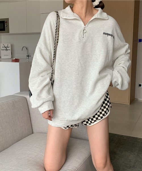 Flugge(フラッジー)の「ハーフジップスウェットミニワンピ(ワンピース・レディース・ネイビー/アイボリー・MEDIUM/LARGE)」の13枚目の写真