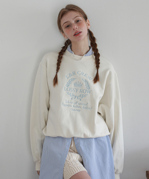 LOSSYROW（ロッシロー）の「L&R CREW Logo sweatshirt  Cream（スウェット・レディース・その他・FREE）」の2枚目の写真