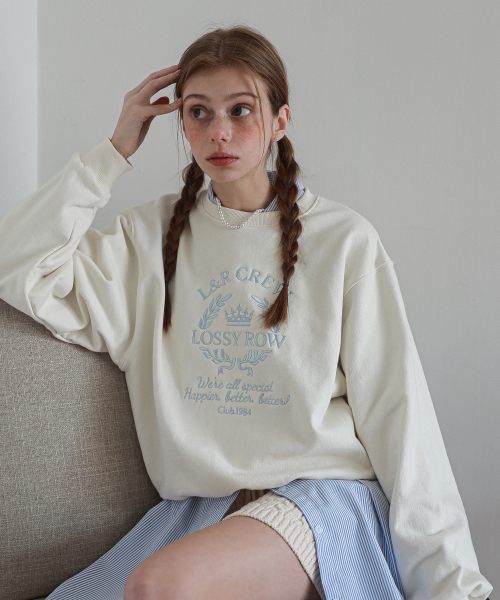 LOSSYROW（ロッシロー）の「L&R CREW Logo sweatshirt  Cream（スウェット・レディース・その他・FREE）」の3枚目の写真