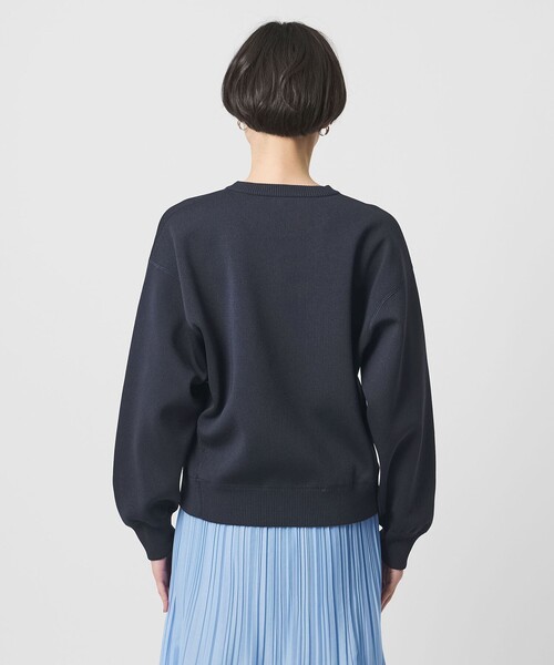 スウェットライク クルーネックニット ‐ウォッシャブル‐（ニット