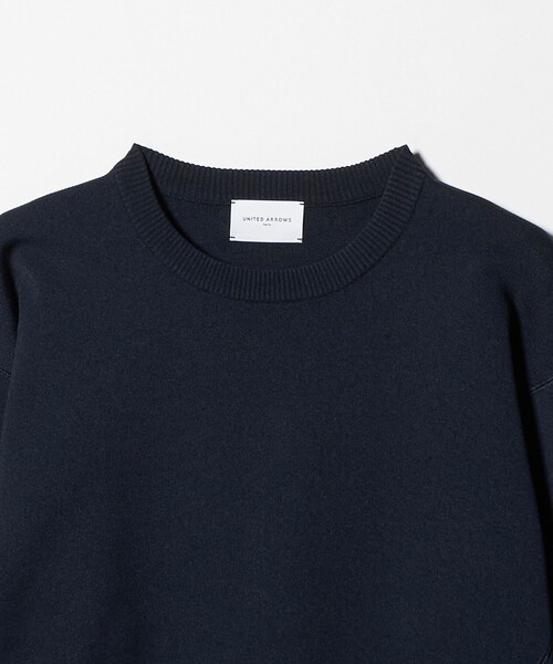 スウェットライク クルーネックニット ‐ウォッシャブル‐（ニット