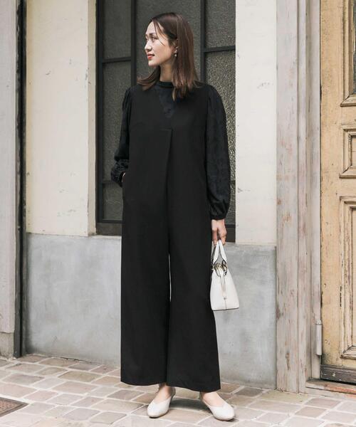 URBAN RESEARCH DOORS（アーバンリサーチドアーズ）の「Vネックタックオールインワン（その他パンツ・レディース・ブラック・SMALL/MEDIUM）」の6枚目の写真