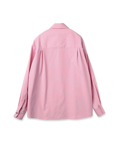 CULLNI(クルニ)の「Stripe Front Fly Embroidery Patch Shirt(シャツ/ブラウス・メンズ・ブラック/ネイビー/ピンク・0/1/2)」の4枚目の写真