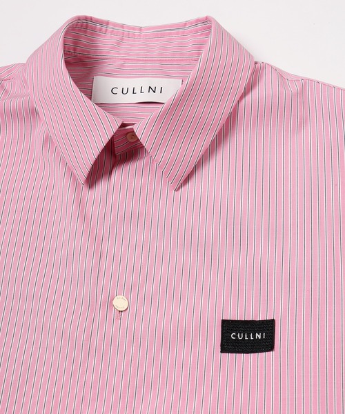 Stripe Front Fly Embroidery Patch Shirt（シャツ/ブラウス）｜CULLNI