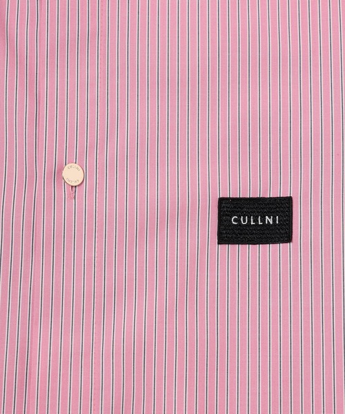 CULLNI(クルニ)の「Stripe Front Fly Embroidery Patch Shirt(シャツ/ブラウス・メンズ・ブラック/ネイビー/ピンク・0/1/2)」の6枚目の写真
