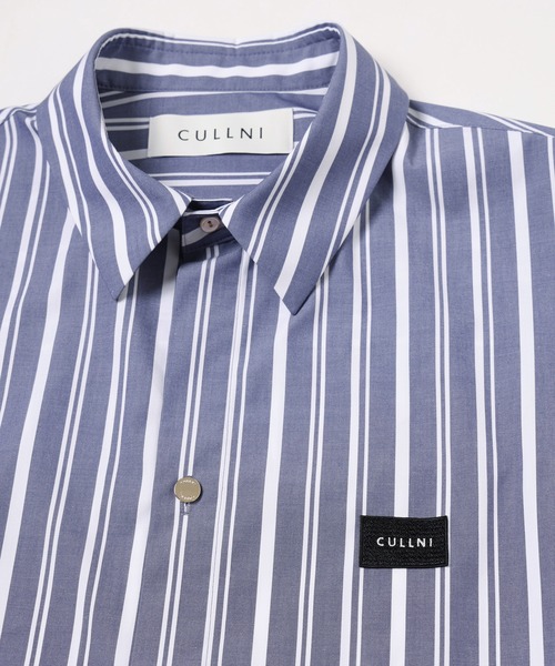 Stripe Front Fly Embroidery Patch Shirt（シャツ/ブラウス）｜CULLNI