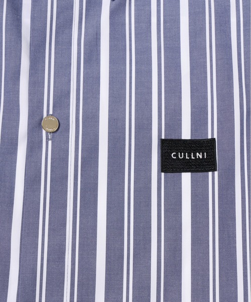 CULLNI(クルニ)の「Stripe Front Fly Embroidery Patch Shirt(シャツ/ブラウス・メンズ・ブラック/ネイビー/ピンク・0/1/2)」の9枚目の写真