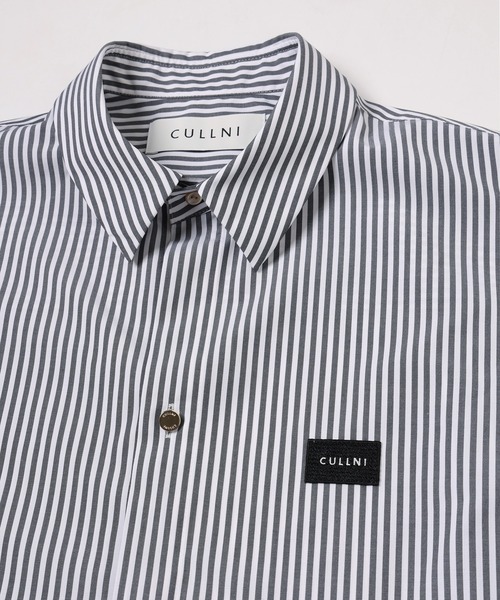 CULLNI(クルニ)の「Stripe Front Fly Embroidery Patch Shirt(シャツ/ブラウス・メンズ・ブラック/ネイビー/ピンク・0/1/2)」の11枚目の写真