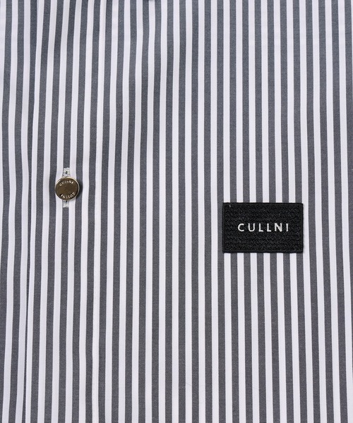 Stripe Front Fly Embroidery Patch Shirt（シャツ/ブラウス）｜CULLNI