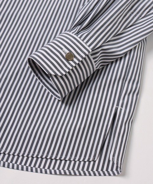 CULLNI(クルニ)の「Stripe Front Fly Embroidery Patch Shirt(シャツ/ブラウス・メンズ・ブラック/ネイビー/ピンク・0/1/2)」の13枚目の写真