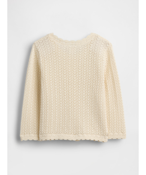 GAP(ギャップ)の「クロシェ カーディガン (ベビー)(カーディガン/ボレロ・キッズ・アイボリー・70cm/90cm/80cm/60cm)」の2枚目の写真