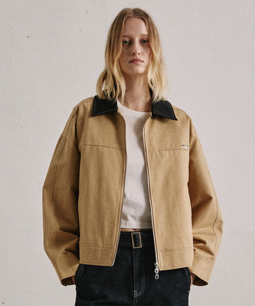 ARTID（アルティーダ）の「カラコットン春ボンバージャケット_BEIGE（デニムジャケット・レディース・ベージュ・S/M）」の2枚目の写真