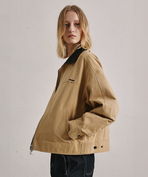 ARTID（アルティーダ）の「カラコットン春ボンバージャケット_BEIGE（デニムジャケット・レディース・ベージュ・S/M）」の3枚目の写真